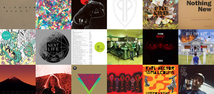 Collage of album covers from 2014